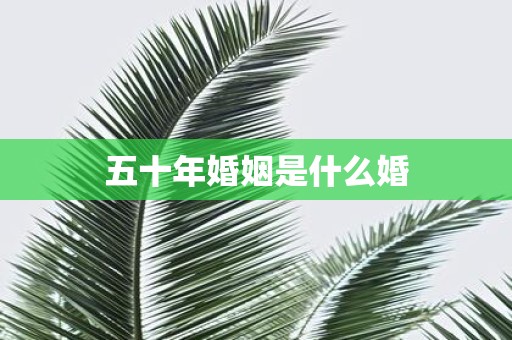 五十年婚姻是什么婚