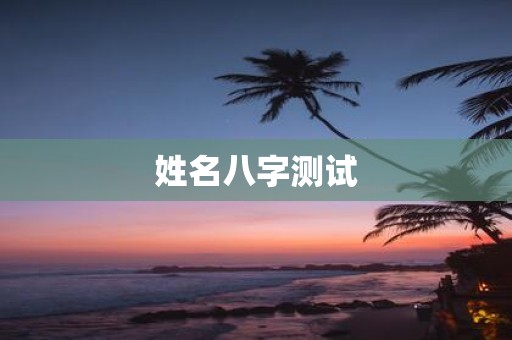 姓名八字测试