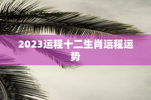 2025运程十二生肖运程运势