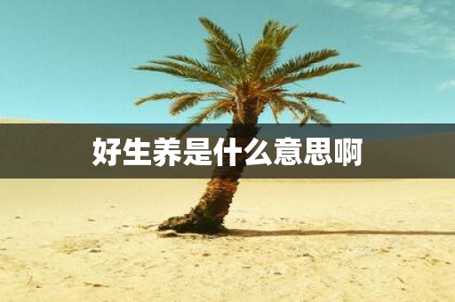 好生养是什么意思啊