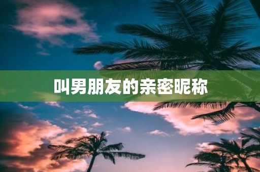 叫男朋友的亲密昵称