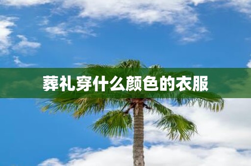 葬礼穿什么颜色的衣服
