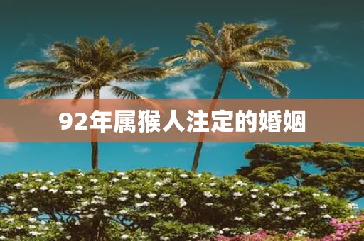 92年属猴人注定的婚姻