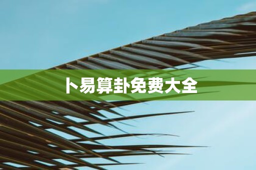 卜易算卦免费大全