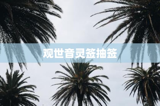 观世音灵签抽签