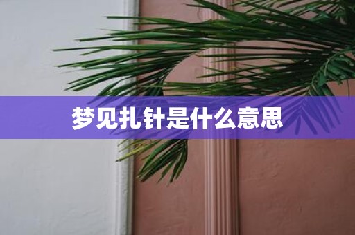 梦见扎针是什么意思