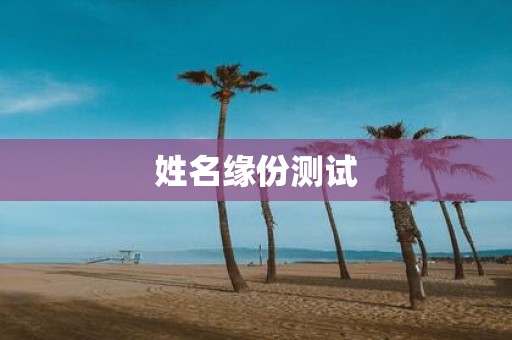 姓名缘份测试