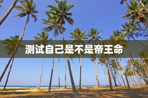 测试自己是不是帝王命