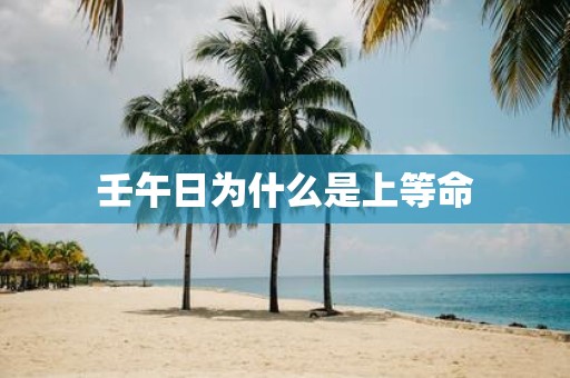 壬午日为什么是上等命