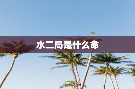 水二局是什么命