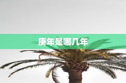 庚年是哪几年
