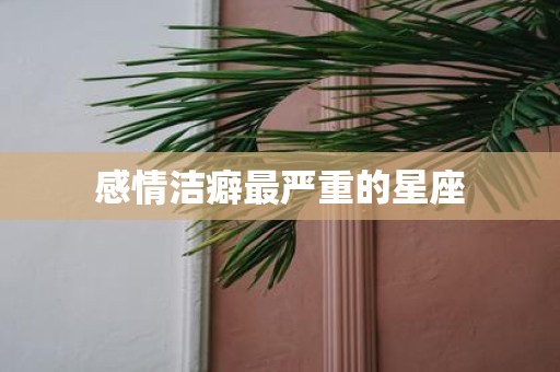 感情洁癖最严重的星座