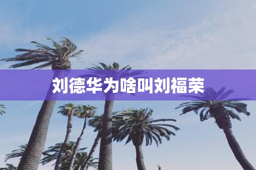 刘德华为啥叫刘福荣