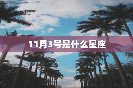 11月3号是什么星座
