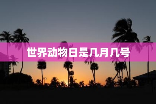 世界动物日是几月几号