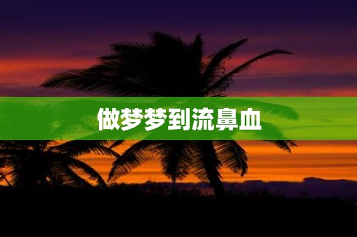 做梦梦到流鼻血
