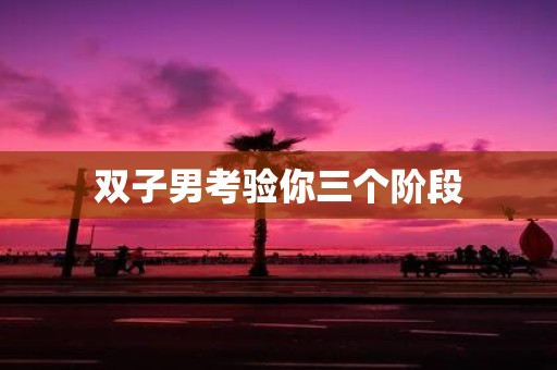 双子男考验你三个阶段