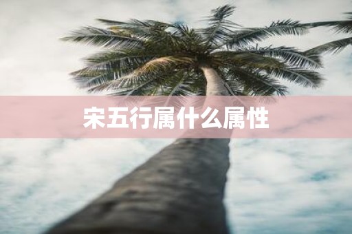 宋五行属什么属性