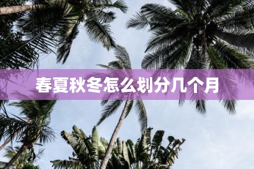 春夏秋冬怎么划分几个月