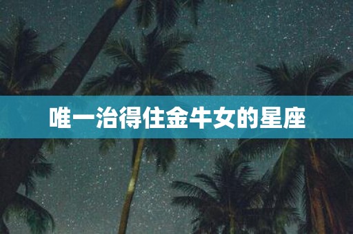唯一治得住金牛女的星座
