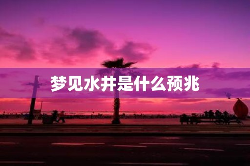 梦见水井是什么预兆