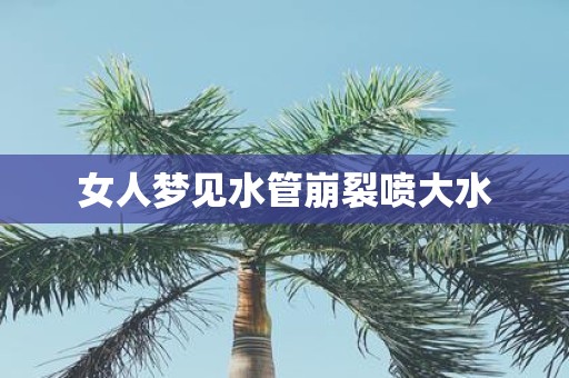 女人梦见水管崩裂喷大水