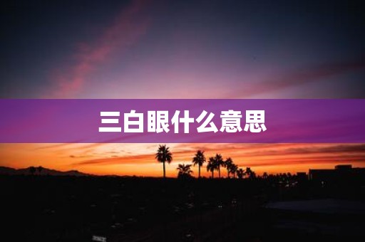 三白眼什么意思