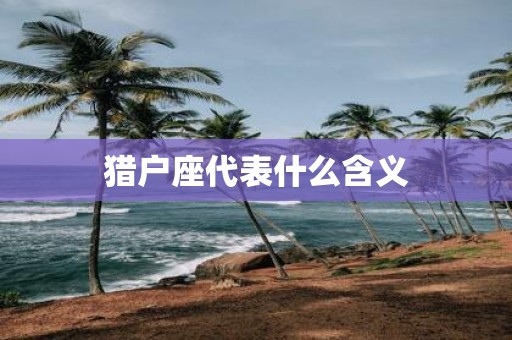 猎户座代表什么含义