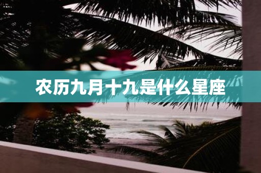 农历九月十九是什么星座