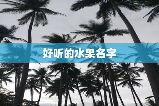 好听的水果名字