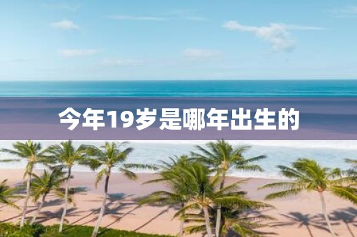 今年19岁是哪年出生的
