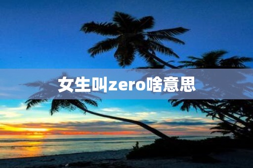 女生叫zero啥意思