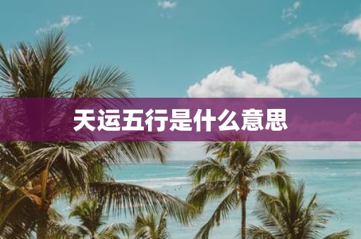 天运五行是什么意思