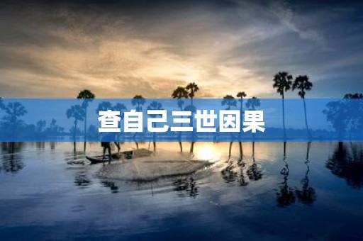 查自己三世因果