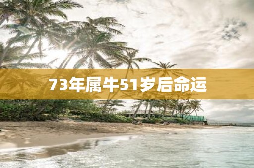 73年属牛51岁后命运