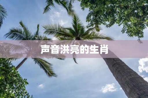 声音洪亮的生肖