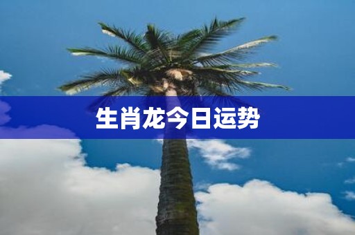 生肖龙今日运势