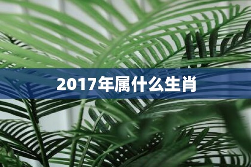 2017年属什么生肖