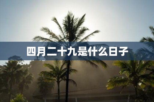 四月二十九是什么日子