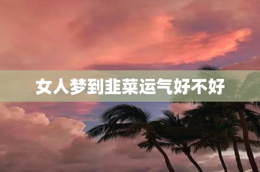 女人梦到韭菜运气好不好