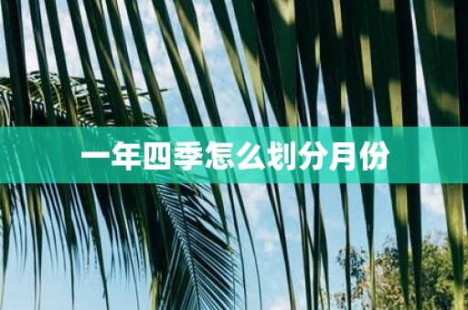 一年四季怎么划分月份