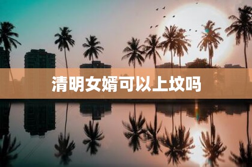 清明女婿可以上坟吗
