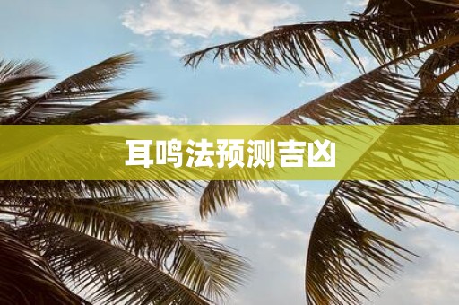 耳鸣法预测吉凶
