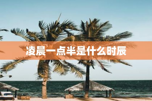 凌晨一点半是什么时辰