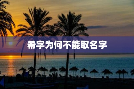 希字为何不能取名字