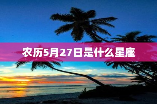 农历5月27日是什么星座