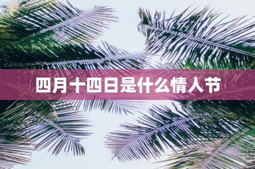 四月十四日是什么情人节