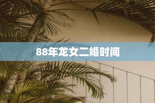 88年龙女二婚时间