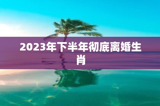 2025年下半年彻底离婚生肖