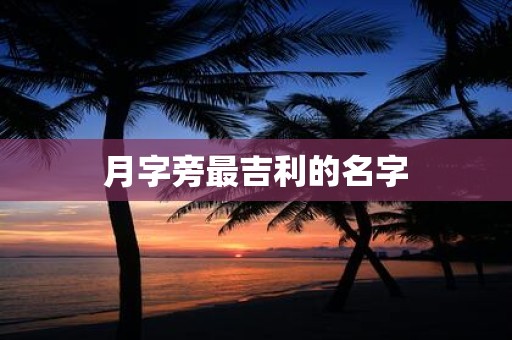 月字旁最吉利的名字